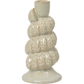 Broste Copenhagen Shelly Lysestage H18 cm, Hvid