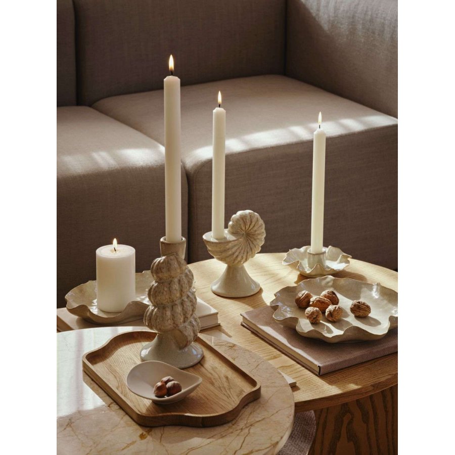 Broste Copenhagen Cori Lysestage H3,6 cm, Hvid