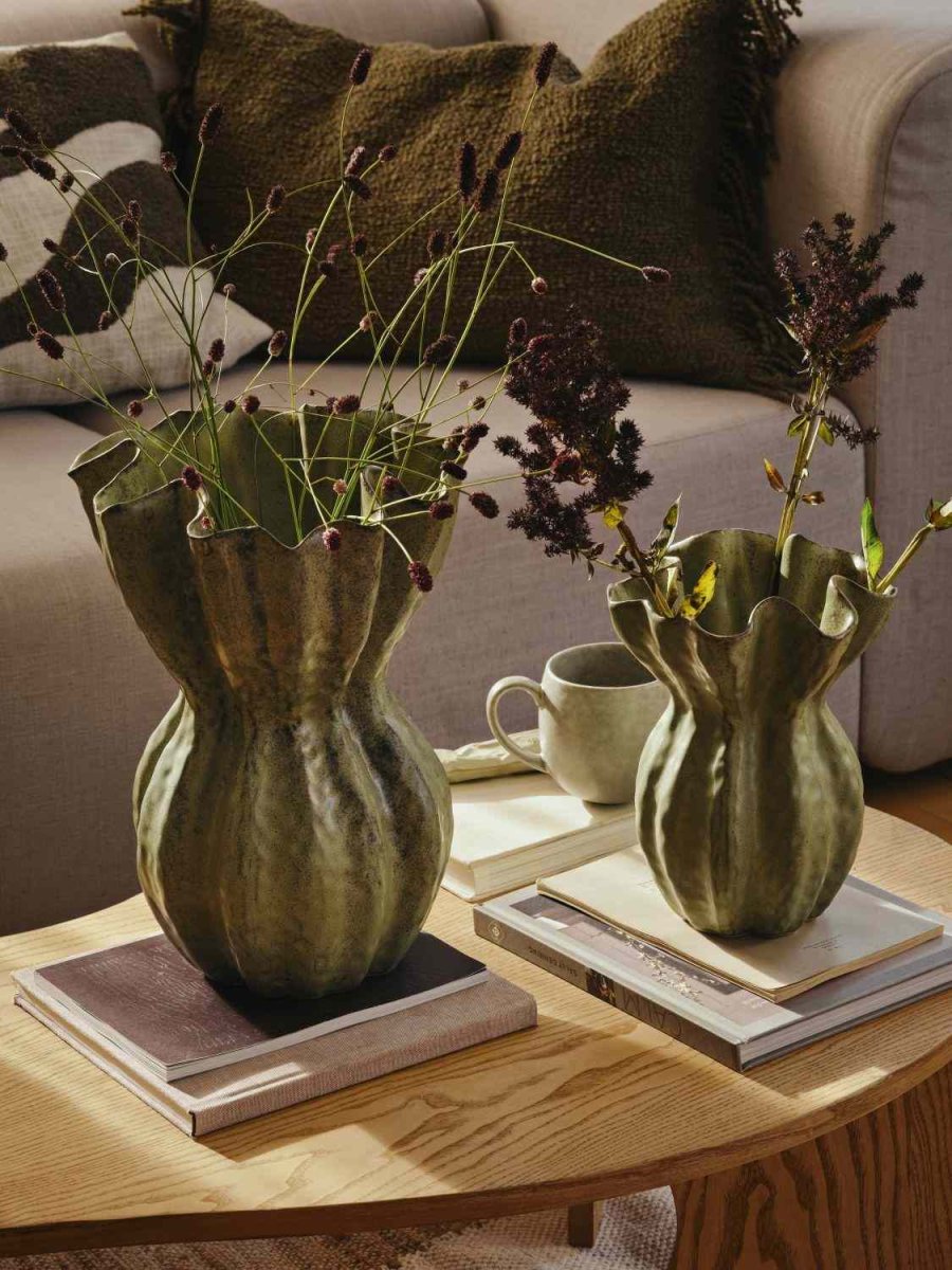 Broste Copenhagen Cori Vase H24 cm, Gr�n