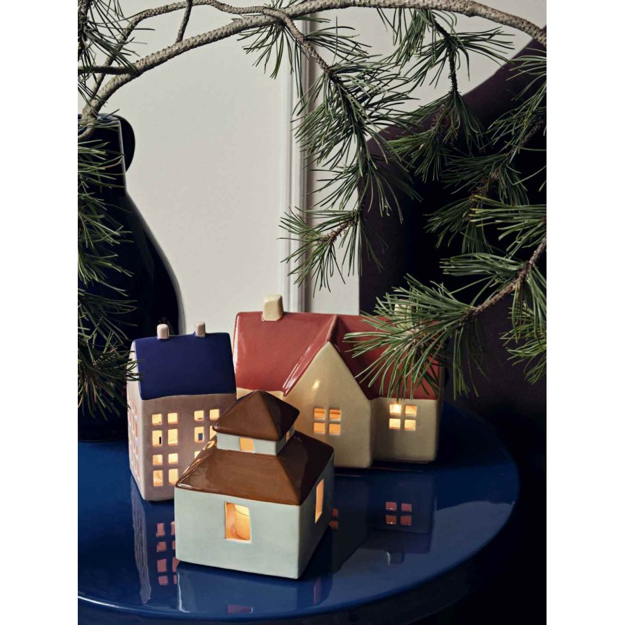 Broste Copenhagen Bo Lichthaus H13 cm, Light Turquise