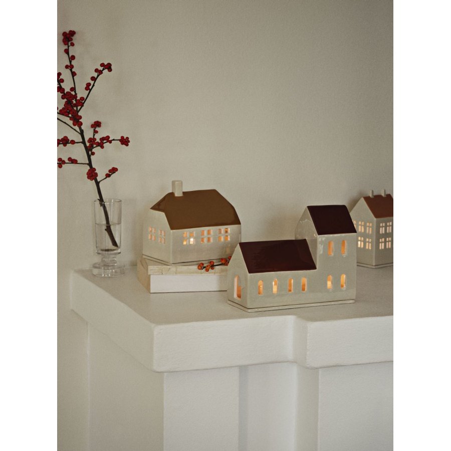 Broste Copenhagen Bo Lichthaus H14,5 cm, Golden Brown