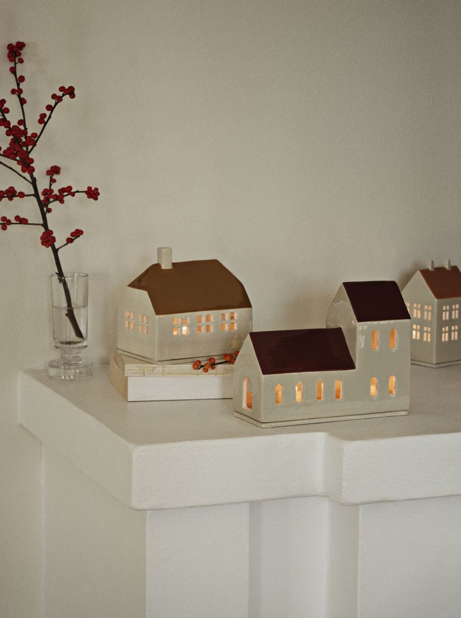 Broste Copenhagen Bo Lichthaus H14,5 cm, Golden Brown