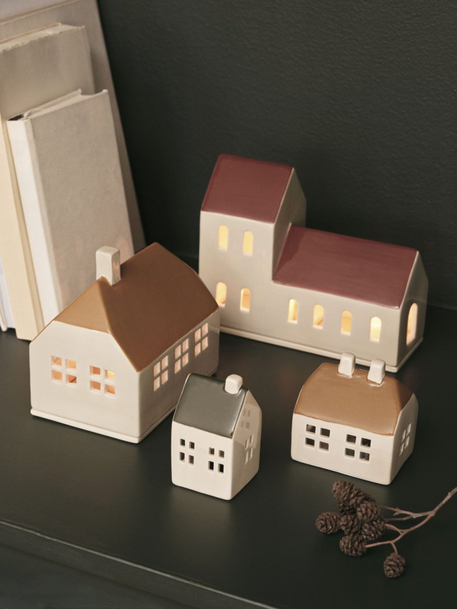 Broste Copenhagen Bo Lichthaus H14,5 cm, Golden Brown