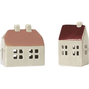 Broste Copenhagen Bo Lichthaus 2er Set, Nut Brown