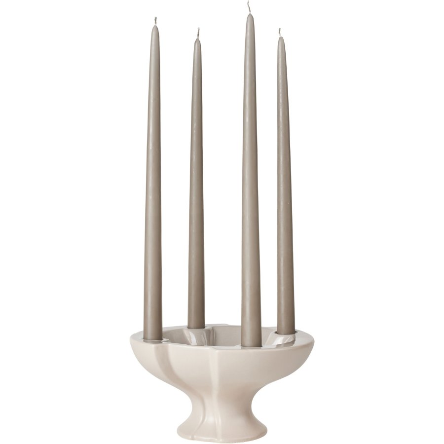 Broste Copenhagen Leda Kerzenhalter H12 cm, Grey Sand