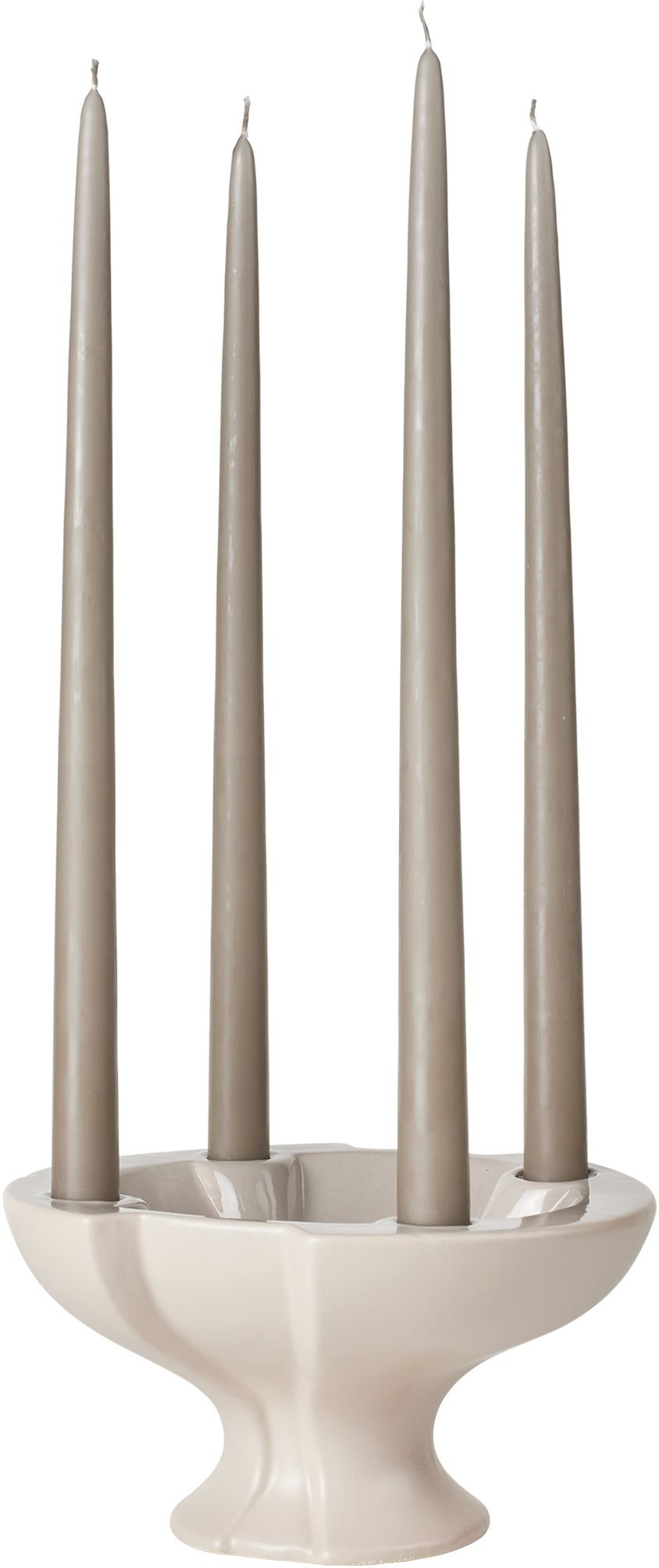 Broste Copenhagen Leda Kerzenhalter H12 cm, Grey Sand