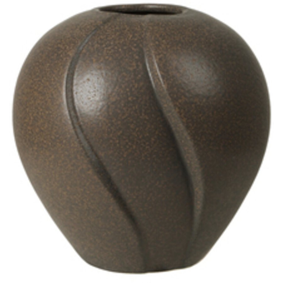 Broste Copenhagen Leda Vase H15 cm, Antique Brown