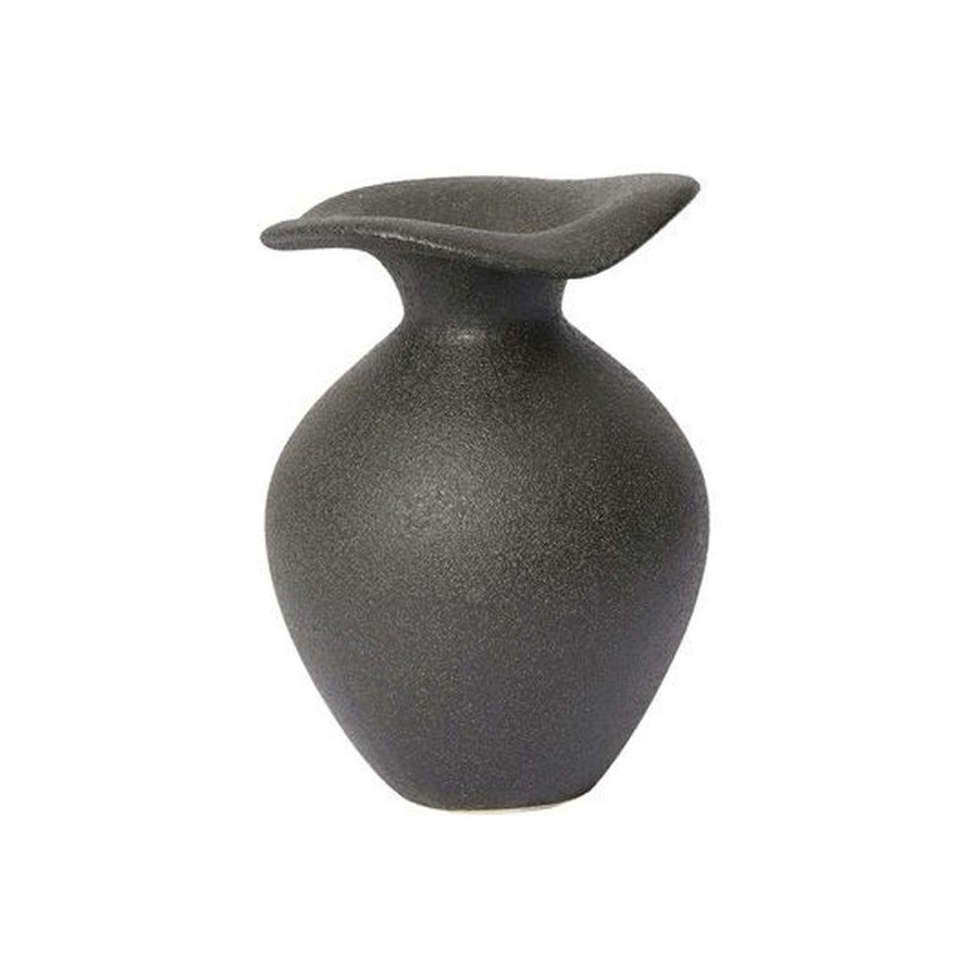 Broste Copenhagen Florentina Vase H14 cm, Sort