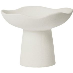 Broste Copenhagen Momo Stumpenkerzenhalter H12 cm, Wei&szlig;