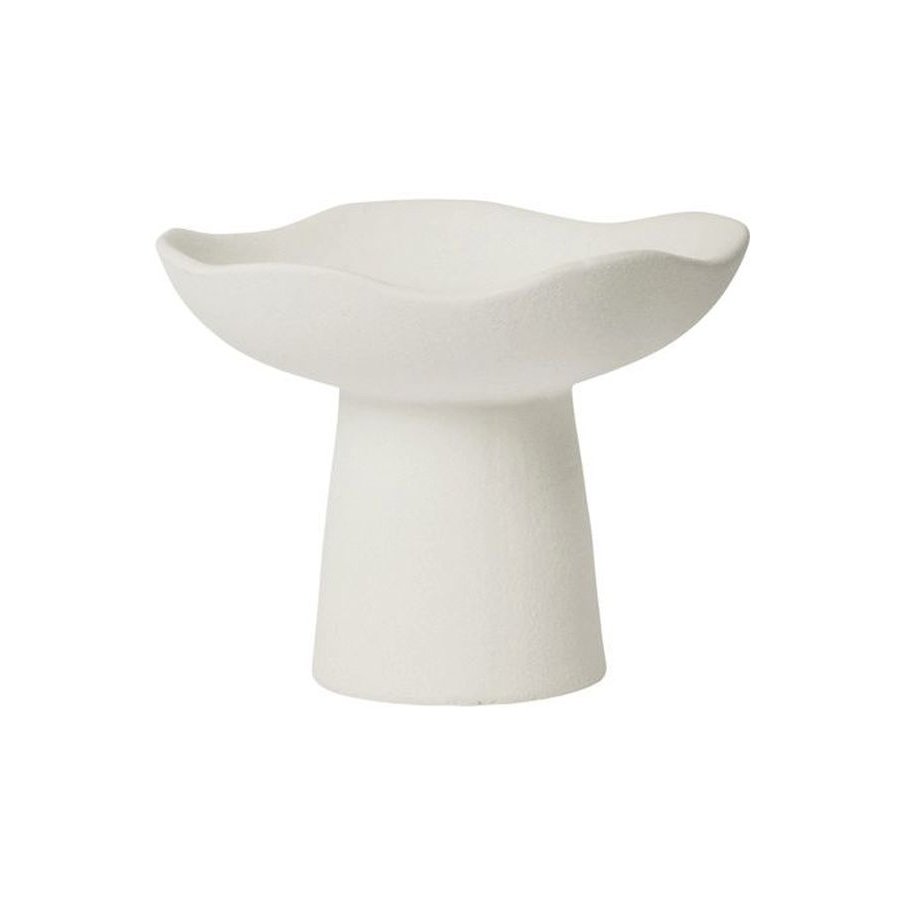 Broste Copenhagen Momo Stumpenkerzenhalter H12 cm, Wei&szlig;