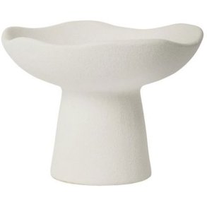 Broste Copenhagen Momo Stumpenkerzenhalter H9 cm, Wei&szlig;