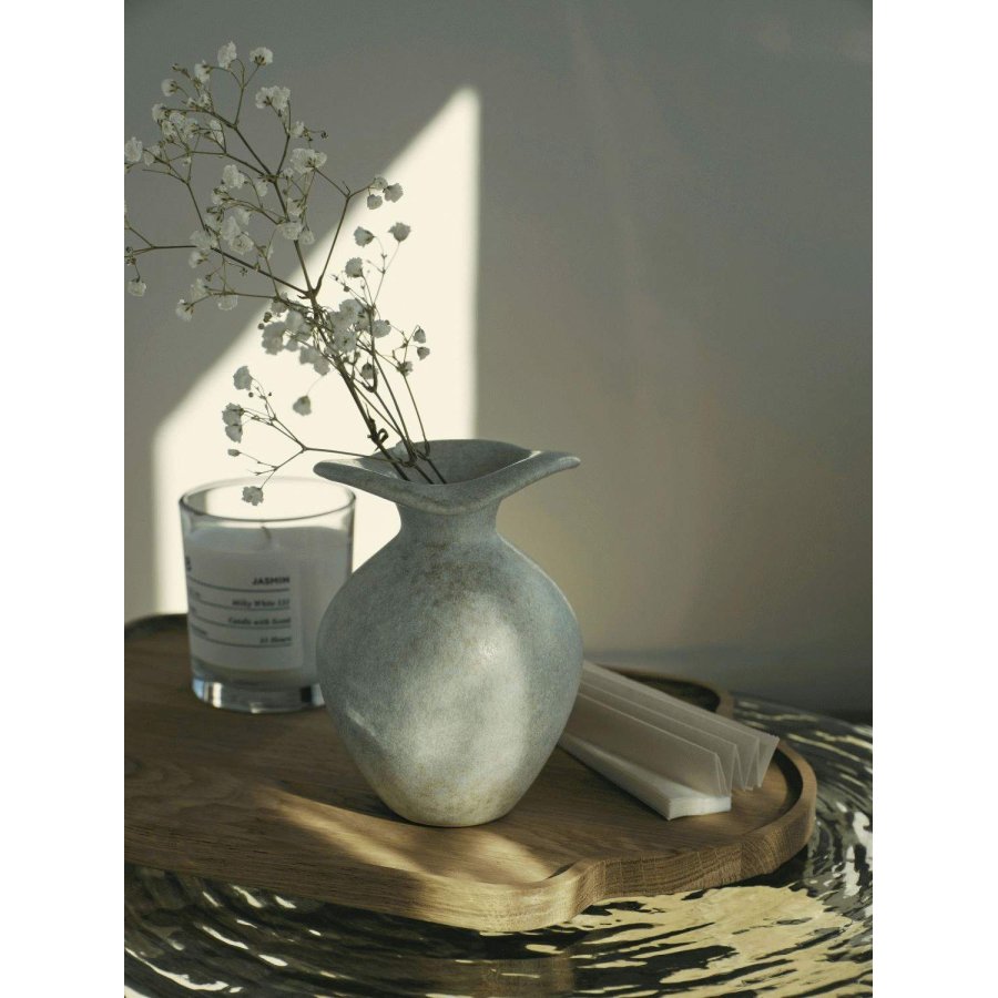 Broste Copenhagen Florentina Vase H14 cm, Gr�n