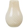 Broste Copenhagen Ada Crossstripe Vase H22,5 cm, Light Yellow