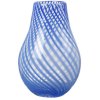 Broste Copenhagen Ada Crossstripe Vase H22,5 cm, Intense Blue