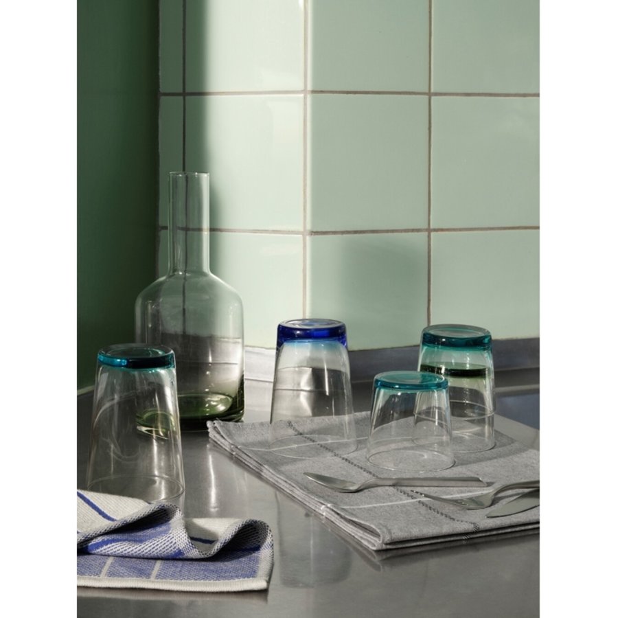 Broste Copenhagen Hue Trinkglas 30 cl, Blau