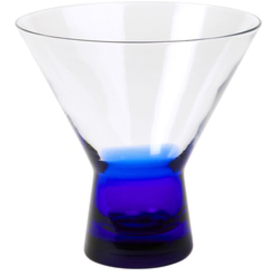 Broste Copenhagen Konus Cocktailglas 10 cl, Intense Blue