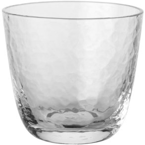 Broste Copenhagen Hammered Trinkglas 15 cl, Klar