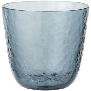 Broste Copenhagen Hammered Trinkglas 15 cl, Blau