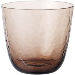 Broste Copenhagen Hammered Trinkglas 15 cl, Braun