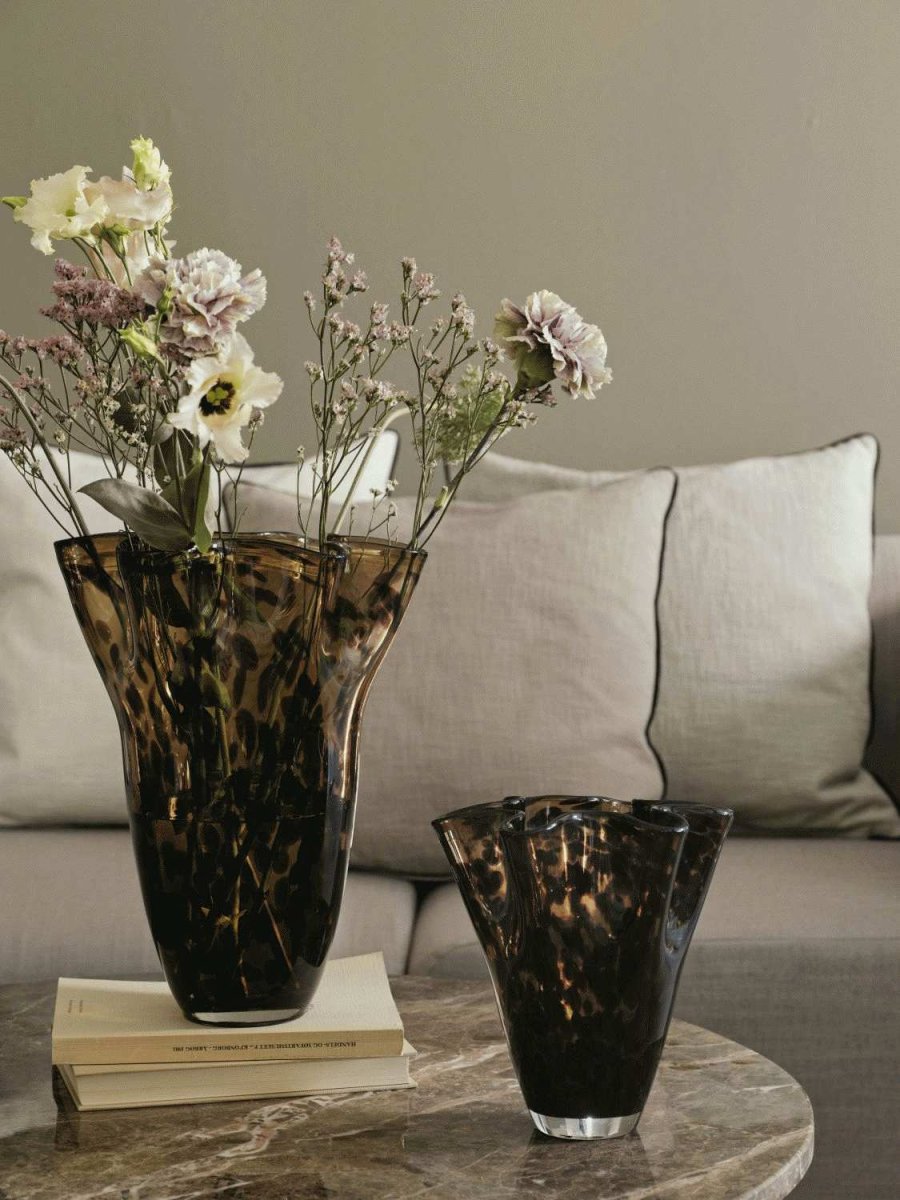 Broste Copenhagen Liva Vase H19 cm, Brun