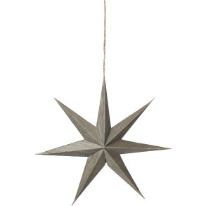 Broste Copenhagen Venice Ornament Stern 20 cm, Fungi Grey