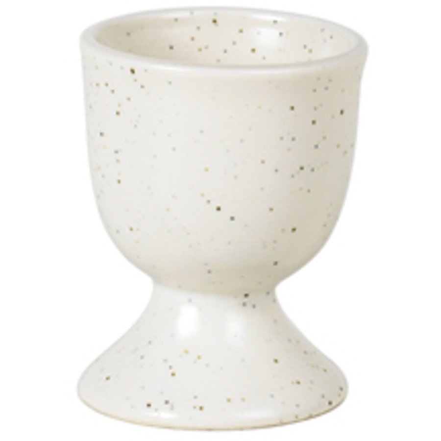 Broste Copenhagen Nordic Vanilla Eierbecher H6,5 cm, Cream w. Grains