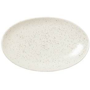 Broste Copenhagen Nordic Vanilla Tallerken 22 cm, Cream w. Grains