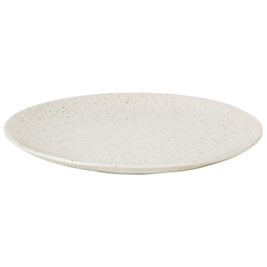 Broste Copenhagen Nordic Vanilla Teller 26 cm, Cream w. Grains