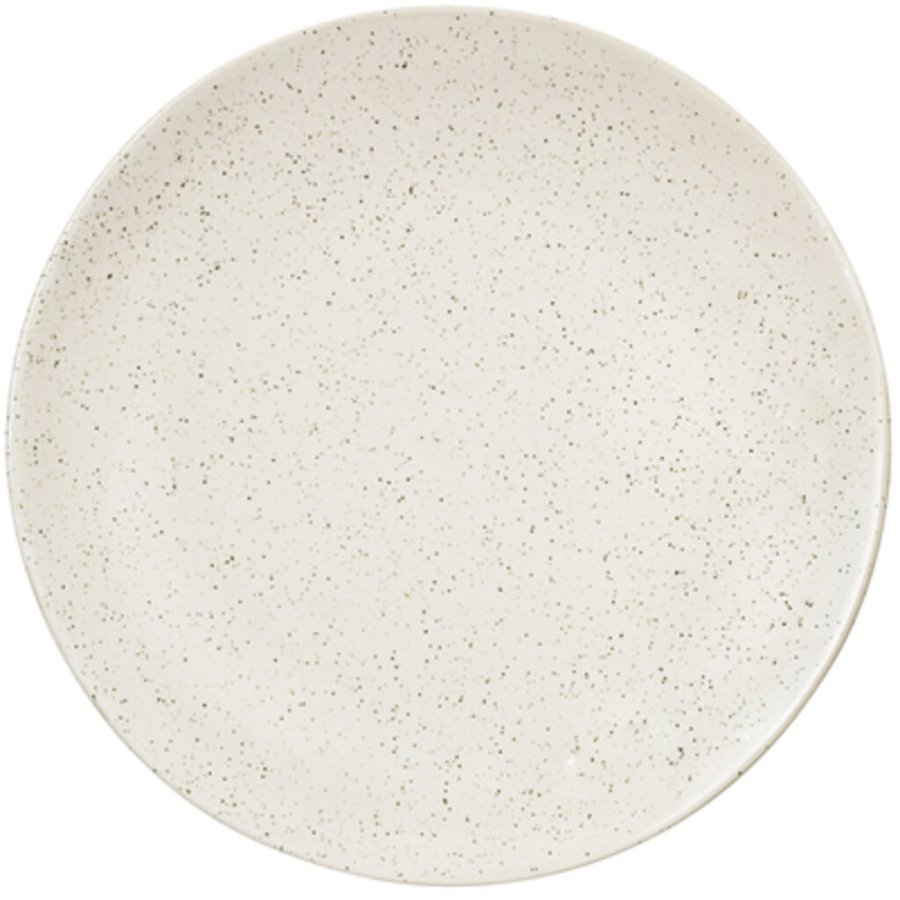 Broste Copenhagen Nordic Vanilla Teller 26 cm, Cream w. Grains