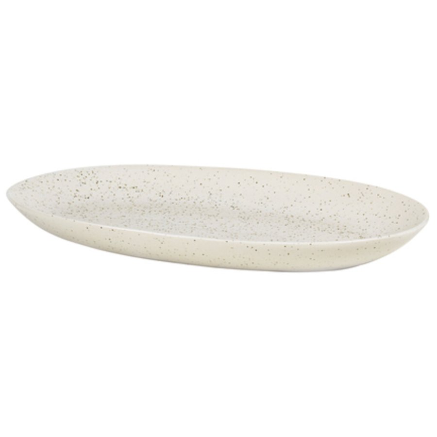 Broste Copenhagen Nordic Vanilla Teller 30 cm, Cream w. Grains