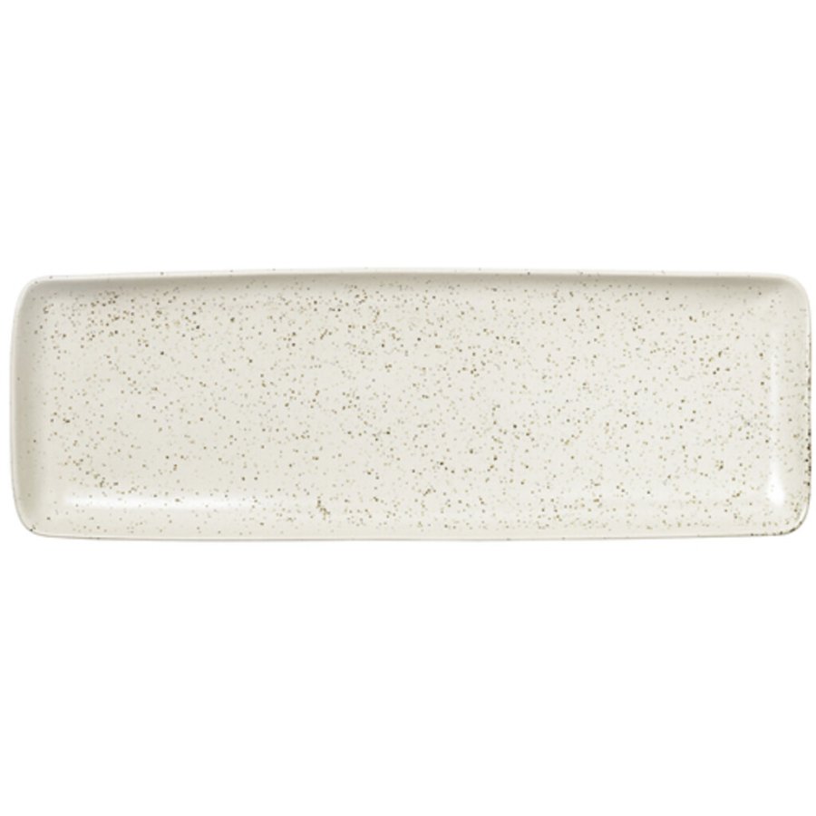 Broste Copenhagen Nordic Vanilla Teller 35 cm, Cream w. Grains