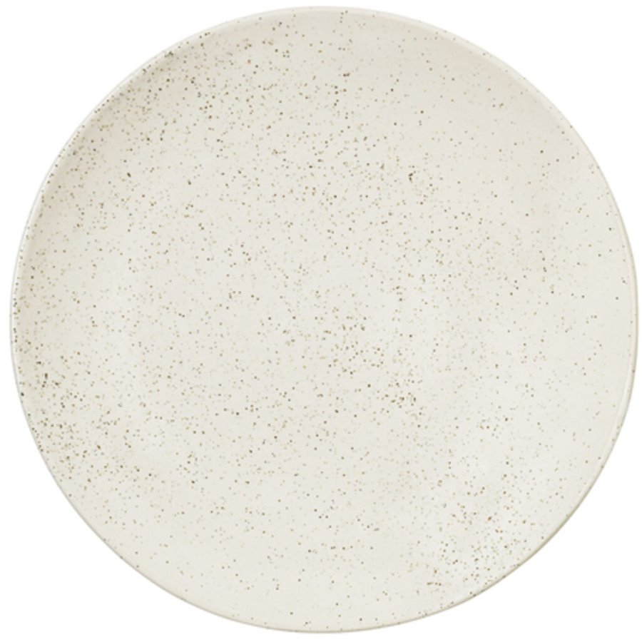 Broste Copenhagen Nordic Vanilla Teller 31 cm, Cream w. Grains