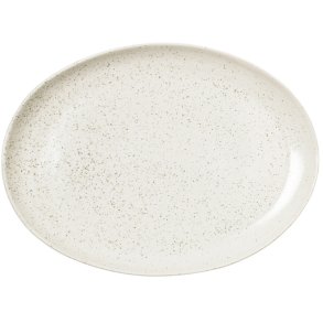 Broste Copenhagen Nordic Vanille Teller 35,5 cm, Cream w. Grains