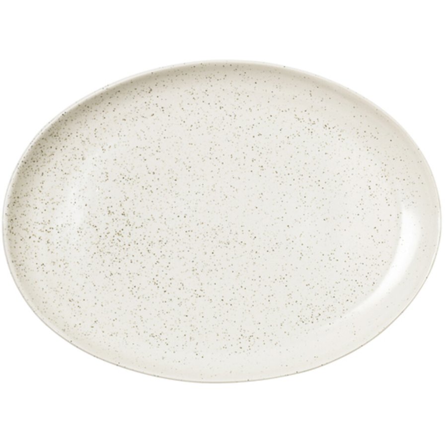 Broste Copenhagen Nordic Vanille Teller 35,5 cm, Cream w. Grains