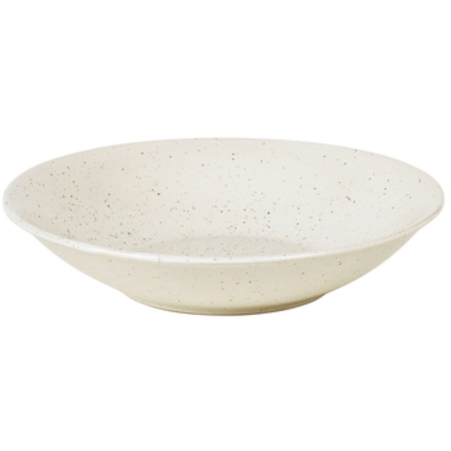 Broste Copenhagen Nordic Vanilla Tiefer Teller 22,5 cm, Cream w. Grains