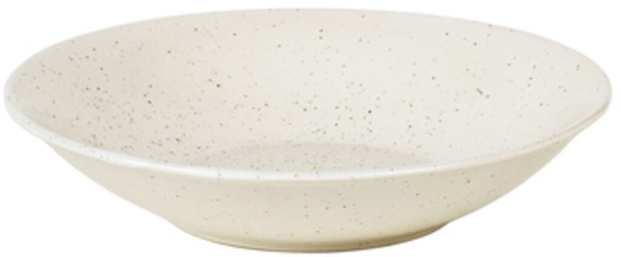 Broste Copenhagen Nordic Vanilla Tiefer Teller 22,5 cm, Cream w. Grains