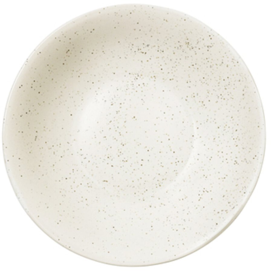 Broste Copenhagen Nordic Vanilla Tiefer Teller 22,5 cm, Cream w. Grains