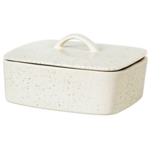 Broste Copenhagen Nordic Vanilla Smørskål m. Låg 15 cm, Cream w. Grains