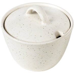 Broste Copenhagen Nordic Vanilla Sukkerskål Ø10,5 cm, Cream w. Grains