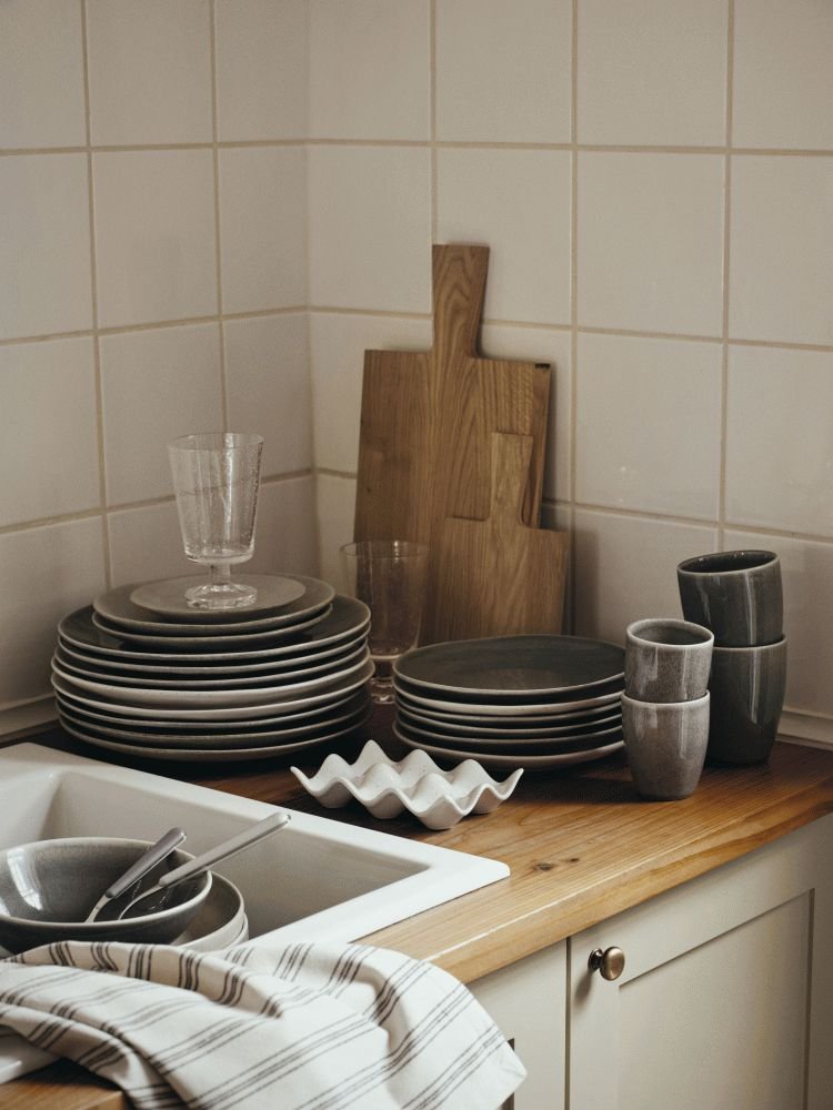 Broste Copenhagen Nordic Rain Teller 26cm, Grau