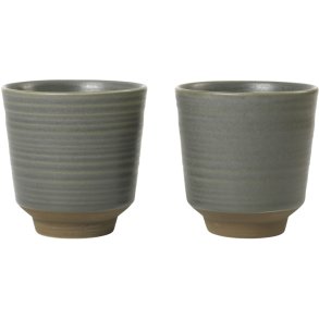 Broste Copenhagen Miko Becher 2er Set 15 cl, Dark Green