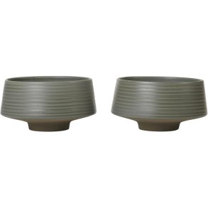 Broste Copenhagen Miko Schssel 2er Set 14 cm, Dunkelgrn