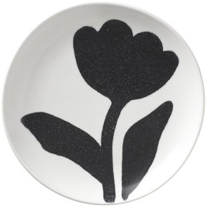 Broste Copenhagen Flora Teller 15 cm, Schwarz