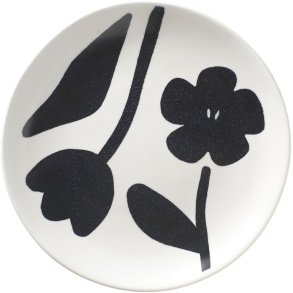 Broste Copenhagen Flora Teller 20 cm, Schwarz