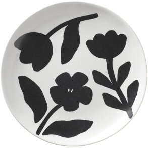Broste Copenhagen Flora Teller 26 cm, Schwarz