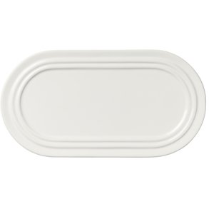 Broste Copenhagen Stevns Ovaler Teller 27,5 cm, Chalk White