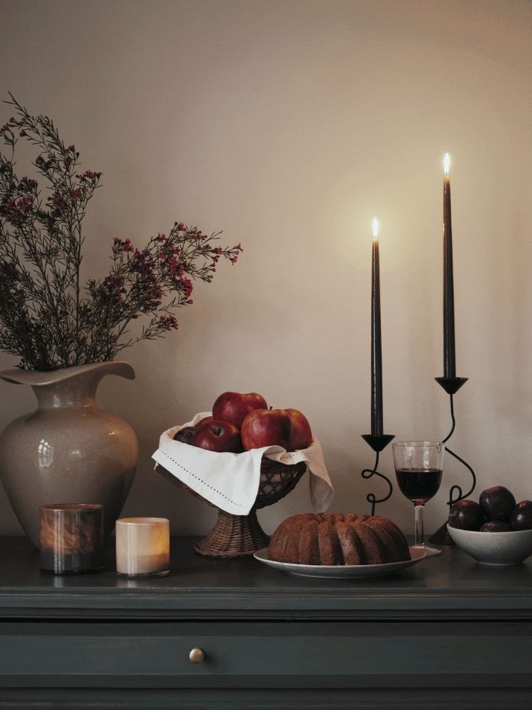 Broste Copenhagen Solai Teelichthalter H10cm, Dunkelgrn