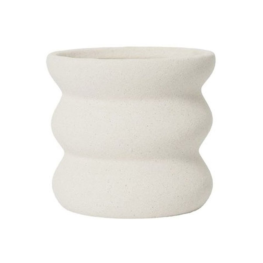 Broste Copenhagen Minna Urtepotte H12 cm, Hvid
