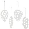 Broste Copenhagen Alba Ornament 4er Set 12 cm, Wei