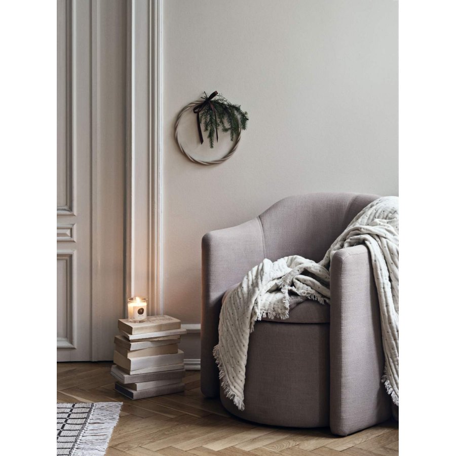 Broste Copenhagen Braid Kranz 25 cm, Light Beige
